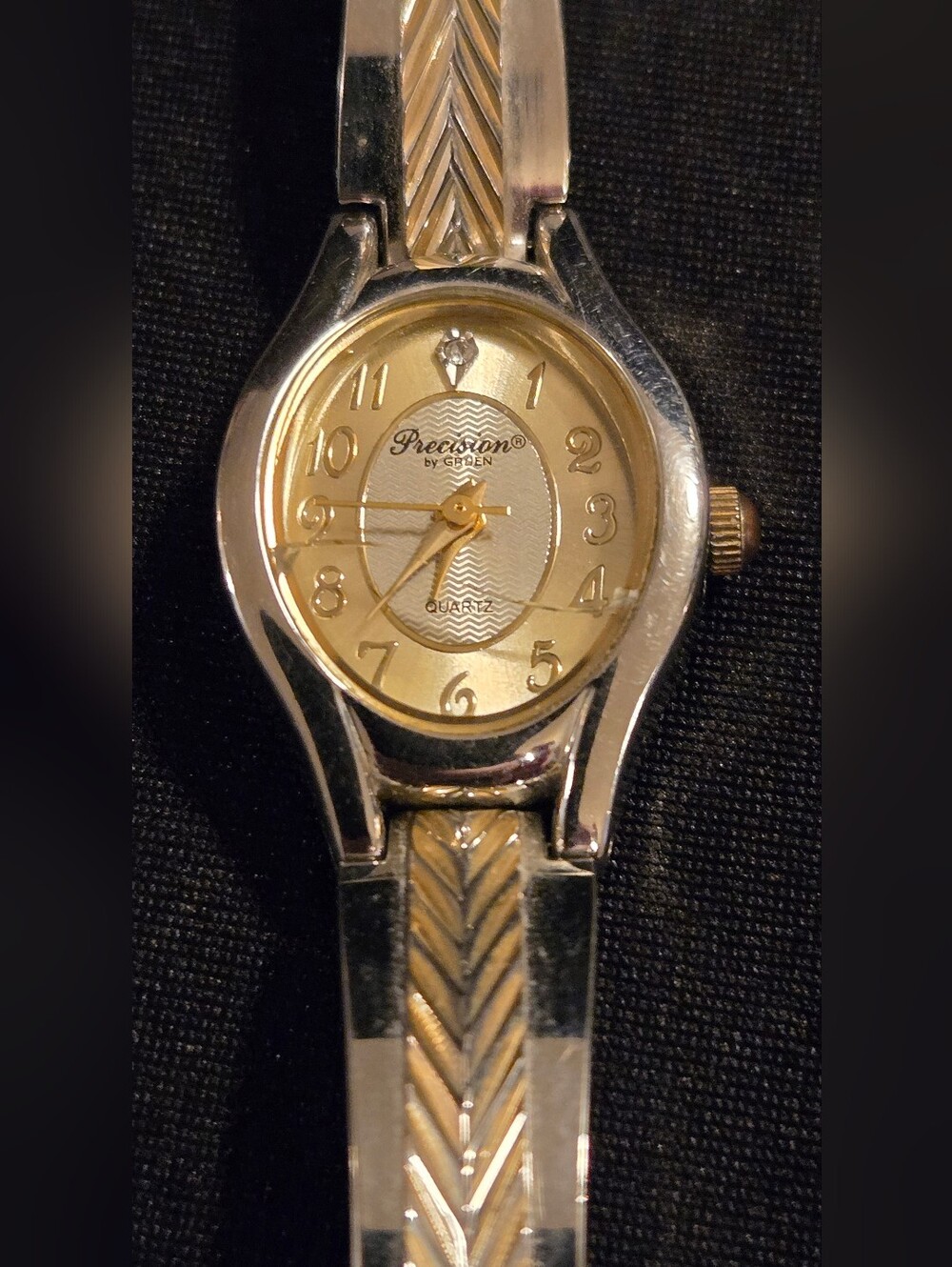Precision by Gruen Two-Tone Ladies Bracelet Watch - Gold & Silver